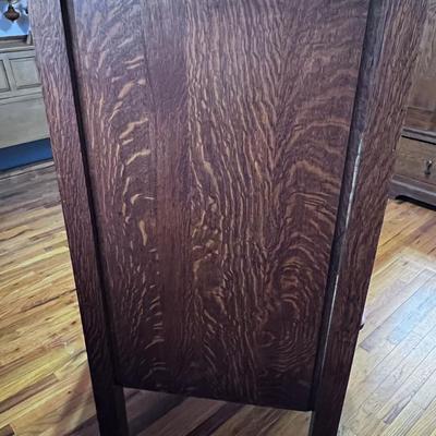Oak Throne Chair, Antique