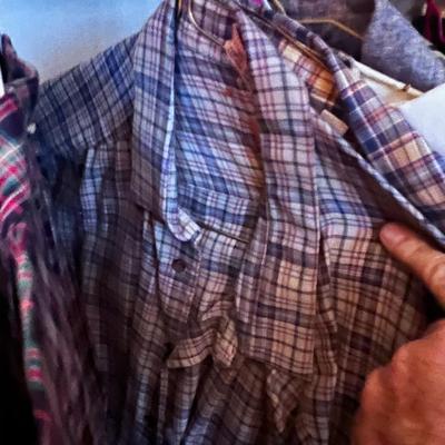 Closet full of men's clothing