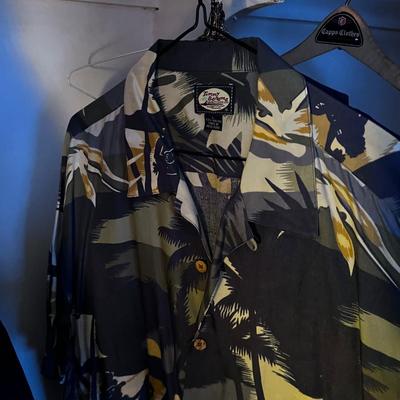 Closet full of men's clothing