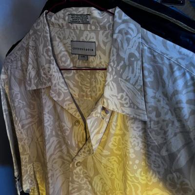 Closet full of men's clothing
