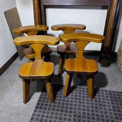 4 RUSTIC Ranch Style 3 Legged Gaming Chairs BRING HELP TO MOVE OUT!!!!
