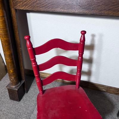 Nice Painted Red Side Chair WOOD