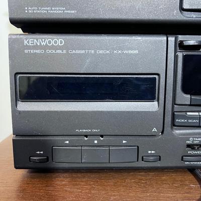 Stack of KENWOOD Components: Tuner, Amp, Power Amp, Cassette, CD