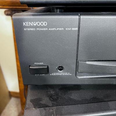 Stack of KENWOOD Components: Tuner, Amp, Power Amp, Cassette, CD