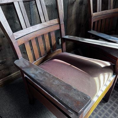 Pair of Antique Arts & Crafts chairs
