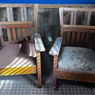 Pair of Antique Arts & Crafts chairs