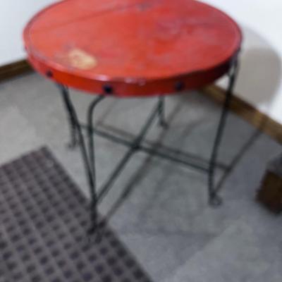 Antique Ice Cream Parlor Table Twisted wrought Iron