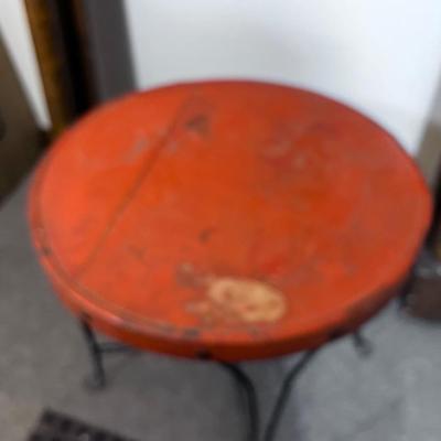 Antique Ice Cream Parlor Table Twisted wrought Iron