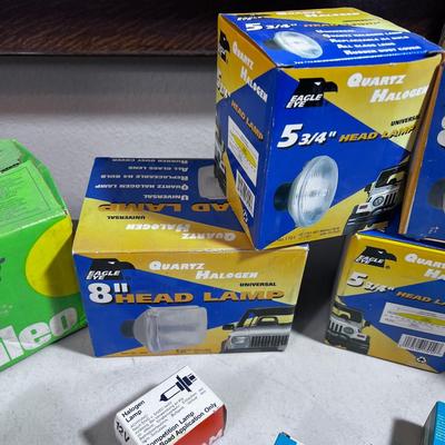 Pile of automotive Halogen Lights