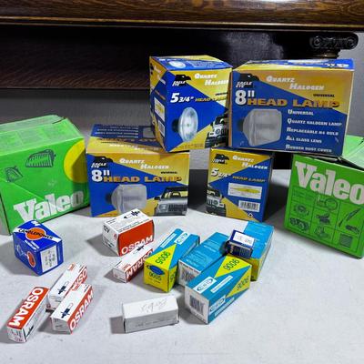 Pile of automotive Halogen Lights