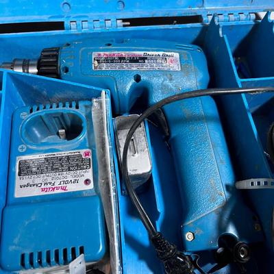 Makita Drill with Screws, Batteries and Chargers Plus Case