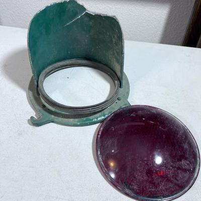 Shade and RED Lense Cover for a Signal