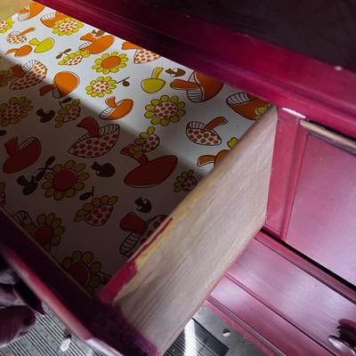 Small Red Painted Dresser