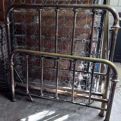 FULL Size BRASS BED with Box Spring.