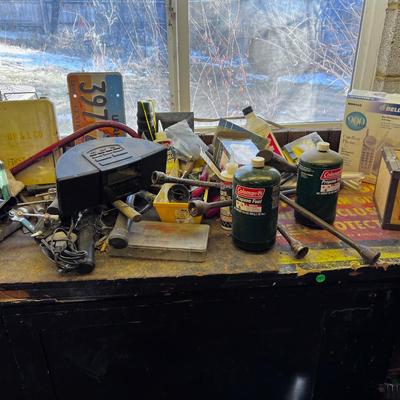 All the Tools on top of the Work Bench
