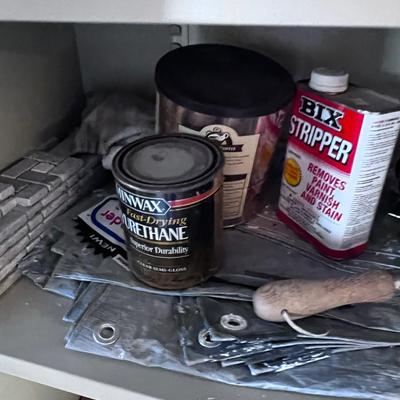 Metal Cabinet with Contents