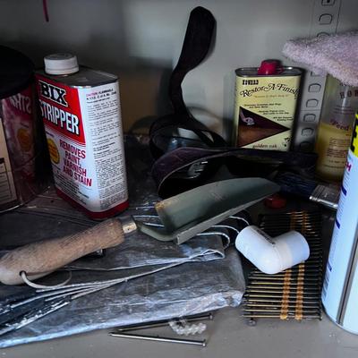 Metal Cabinet with Contents