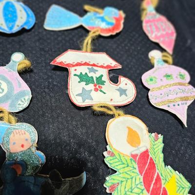 Vintage tube paint felt ornaments - all "puffy" handmade ornaments