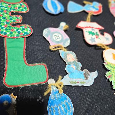 Vintage tube paint felt ornaments - all "puffy" handmade ornaments
