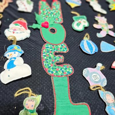 Vintage tube paint felt ornaments - all "puffy" handmade ornaments