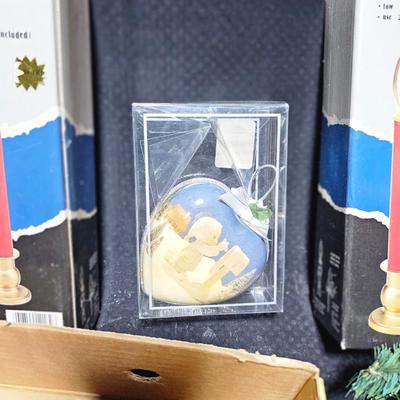 Vintage Christmas decorations - ornaments - candles and more