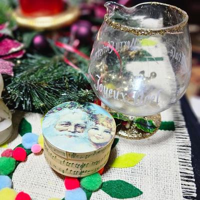 Vintage Christmas decorations - ornaments - candles and more