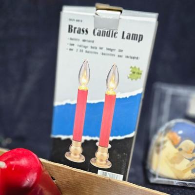 Vintage Christmas decorations - ornaments - candles and more