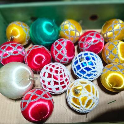 Vintage Christmas decorations - ornaments - candles and more