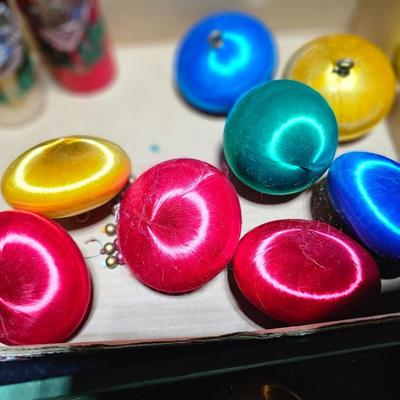 Vintage Christmas decorations - ornaments - candles and more