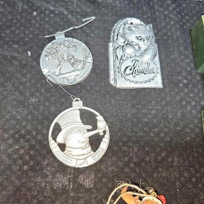Christmas decorations - pewter - snowmen - Potpourri - ornaments and more