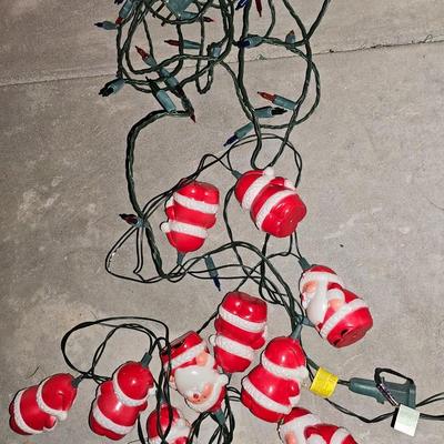 Large wooden Christmas Decorations - and Santa lights