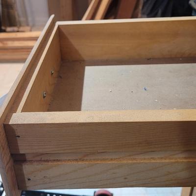 Large Wooden Workbench with Cabinets and Vice (WC-EL)
