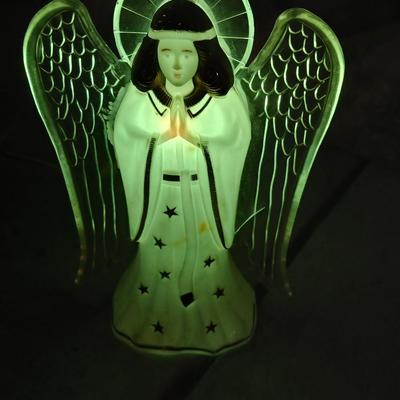 Vintage Christmas Tree Angel tree topper - working condition!
