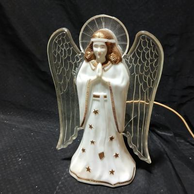 Vintage Christmas Tree Angel tree topper - working condition!