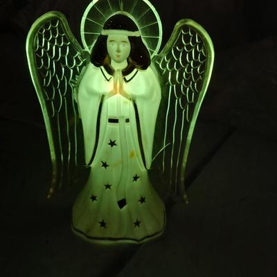 Vintage Christmas Tree Angel tree topper - working condition!