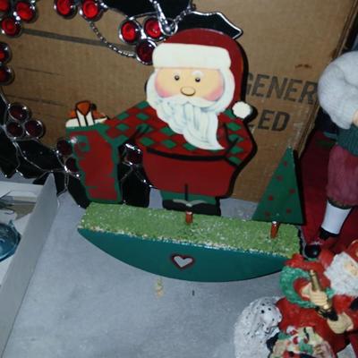 Christmas Decorations - Plush animals - Fireman Santa - Golfing Santa - Throw rugs and tons more