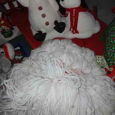 Christmas Decorations - Plush animals - Fireman Santa - Golfing Santa - Throw rugs and tons more