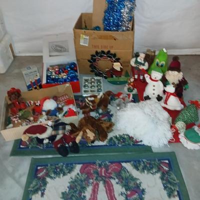 Christmas Decorations - Plush animals - Fireman Santa - Golfing Santa - Throw rugs and tons more