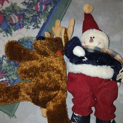 Christmas Decorations - Plush animals - Fireman Santa - Golfing Santa - Throw rugs and tons more