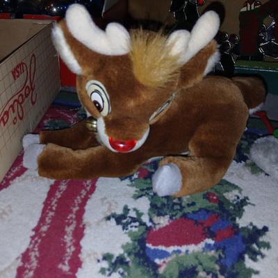 Christmas Decorations - Plush animals - Fireman Santa - Golfing Santa - Throw rugs and tons more