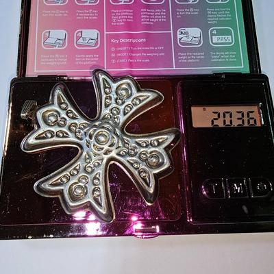 Sterling Silver Reed & Barton 1975 Christmas Cross