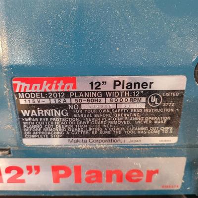 Makita Twelve Inch Planer and Table (WM-EL)