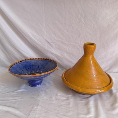 Bright Orange AcTuMorocco Tagine and Complementary Bowl (K-DZ)