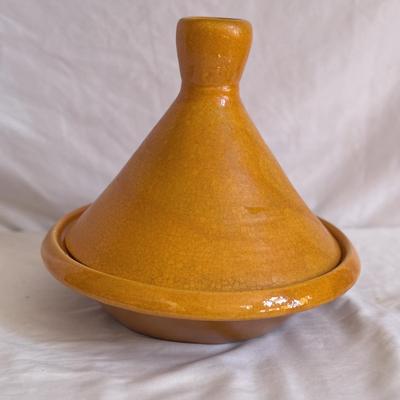 Bright Orange AcTuMorocco Tagine and Complementary Bowl (K-DZ)
