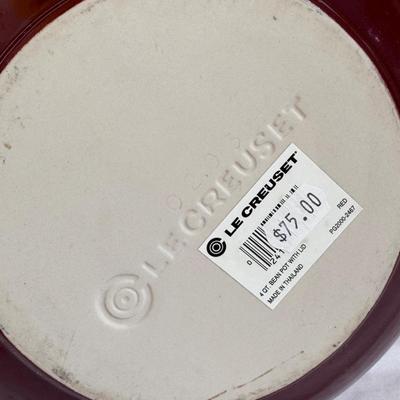 Four Qt. Bean Pot and Rectangular Dish by Le Creuset (K-DZ)