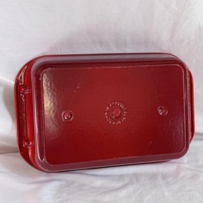 Four Qt. Bean Pot and Rectangular Dish by Le Creuset (K-DZ)
