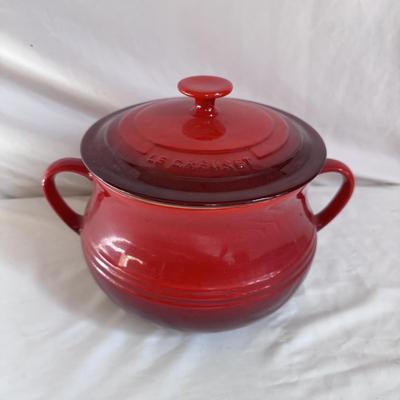 Four Qt. Bean Pot and Rectangular Dish by Le Creuset (K-DZ)