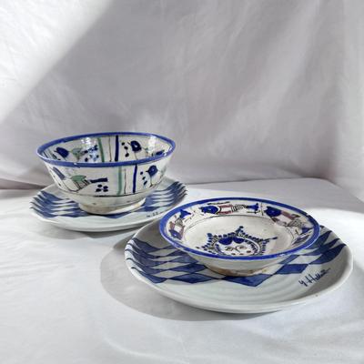 Yukio Hattori Plates and Other Blue and White Pottery (K-DZ)