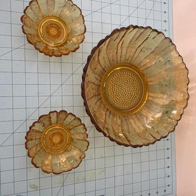 Sunflower Bowl and candle sticks