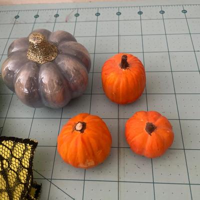 Pumpkins and table runner